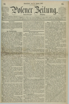 Posener Zeitung. Jg.72 [i.e.76], [№] 13 (16 Januar 1869) + dod.