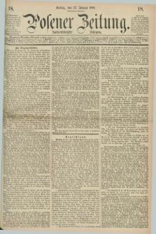 Posener Zeitung. Jg.72 [i.e.76], [№] 18 (22 Januar 1869) + dod.