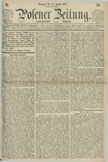 Posener Zeitung. Jg.72 [i.e.76], [№] 20 (24 Januar 1869) + dod.