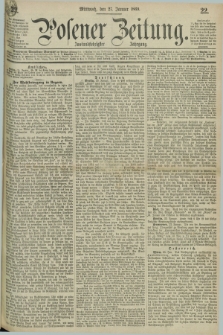 Posener Zeitung. Jg.72 [i.e.76], [№] 22 (27 Januar 1869) + dod.