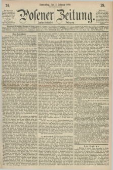 Posener Zeitung. Jg.72 [i.e.76], [№] 29 (4 Februar 1869) + dod.