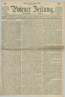 Posener Zeitung. Jg.72 [i.e.76], [№] 39 (16 Februar 1869) + dod.