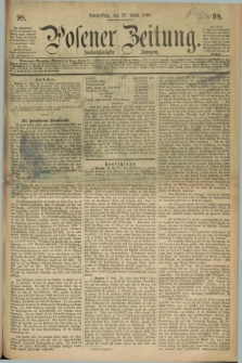 Posener Zeitung. Jg.72 [i.e.76], [№] 98 (29 April 1869) + dod.