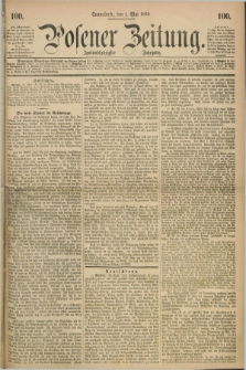 Posener Zeitung. Jg.72 [i.e.76], [№] 100 (1 Mai 1869) + dod.