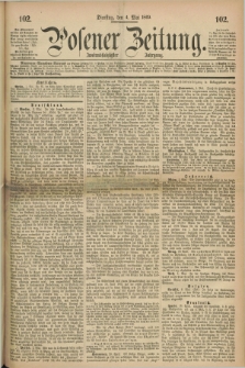 Posener Zeitung. Jg.72 [i.e.76], [№] 102 (4 Mai 1869) + dod.