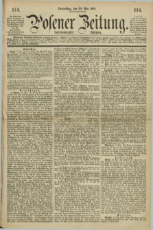Posener Zeitung. Jg.72 [i.e.76], [№] 114 (20 Mai 1869) + dod.