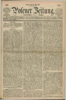 Posener Zeitung. Jg.72 [i.e.76], [№] 115 (21 Mai 1869) + dod.