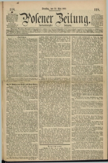 Posener Zeitung. Jg.72 [i.e.76], [№] 118 (25 Mai 1869) + dod.