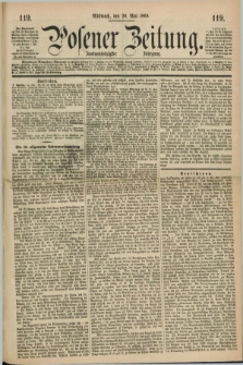 Posener Zeitung. Jg.72 [i.e.76], [№] 119 (26 Mai 1869) + dod.