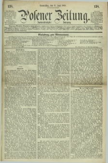 Posener Zeitung. Jg.72 [i.e.76], [№] 138 (17 Juni 1869) + dod.