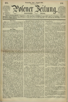 Posener Zeitung. Jg.72 [i.e.76], [№] 181 (5 August 1869) + dod.