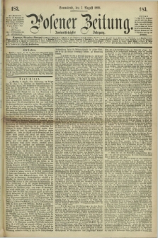 Posener Zeitung. Jg.72 [i.e.76], [№] 183 (7 August 1869) + dod.