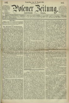 Posener Zeitung. Jg.72 [i.e.76], [№] 187 (12 August 1869) + dod.