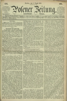 Posener Zeitung. Jg.72 [i.e.76], [№] 191 (17 August 1869) + dod.