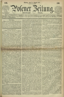 Posener Zeitung. Jg.72 [i.e.76], [№] 196 (23 August 1869) + dod.