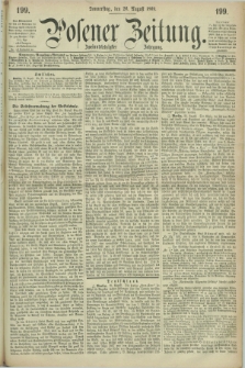 Posener Zeitung. Jg.72 [i.e.76], [№] 199 (26 August 1869) + dod.