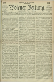 Posener Zeitung. Jg.72 [i.e.76], [№] 201 (28 August 1869) + dod.