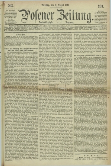 Posener Zeitung. Jg.72 [i.e.76], [№] 203 (31 August 1869) + dod.