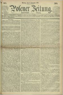 Posener Zeitung. Jg.72 [i.e.76], [№] 208 (6 September 1869) + dod.