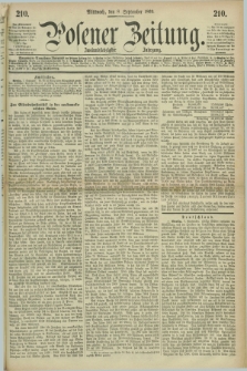 Posener Zeitung. Jg.72 [i.e.76], [№] 210 (8 September 1869) + dod.