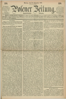 Posener Zeitung. Jg.72 [i.e.76], [№] 220 (20 September 1869) + dod.