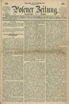 Posener Zeitung. Jg.72 [i.e.76], [№] 223 (23 September 1869) + dod.