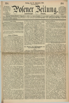 Posener Zeitung. Jg.72 [i.e.76], [№] 224 (24 September 1869) + dod.