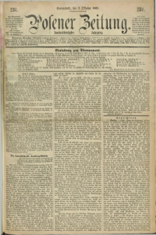 Posener Zeitung. Jg.72 [i.e.76], [№] 231 (2 October 1869) + dod.