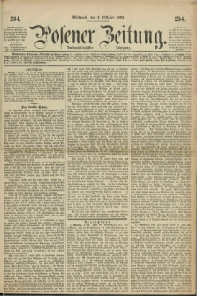 Posener Zeitung. Jg.72 [i.e.76], [№] 234 (6 October 1869) + dod.