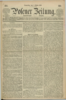 Posener Zeitung. Jg.72 [i.e.76], [№] 235 (7 October 1869) + dod.
