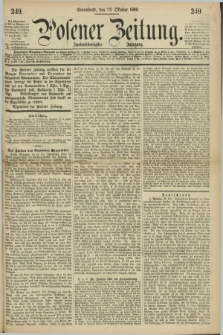 Posener Zeitung. Jg.72 [i.e.76], [№] 249 (23 October 1869) + dod.