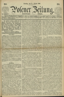 Posener Zeitung. Jg.72 [i.e.76], [№] 251 (26 October 1869) + dod.