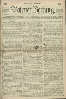 Posener Zeitung. Jg.72 [i.e.76], [№] 256 (1 November 1869) + dod.