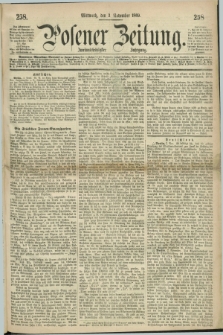 Posener Zeitung. Jg.72 [i.e.76], [№] 258 (3 November 1869) + dod.