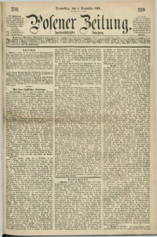 Posener Zeitung. Jg.72 [i.e.76], [№] 259 (4 November 1869) + dod.