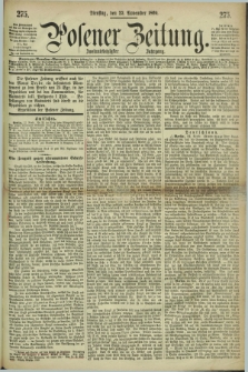 Posener Zeitung. Jg.72 [i.e.76], [№] 275 (23 November 1869) + dod.