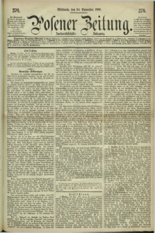 Posener Zeitung. Jg.72 [i.e.76], [№] 276 (24 November 1869) + dod.