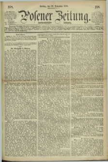 Posener Zeitung. Jg.72 [i.e.76], [№] 278 (26 November 1869) + dod.