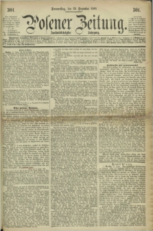Posener Zeitung. Jg.72 [i.e.76], [№] 301 (23 Dezember 1869) + dod.