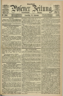 Posener Zeitung. Jg.73 [i.e.77], Nr. 280 (22 September 1870) - Morgen=Ausgabe.