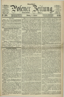 Posener Zeitung. Jg.73 [i.e.77], Nr. 298 (3 Oktober 1870) - Morgen=Ausgabe.