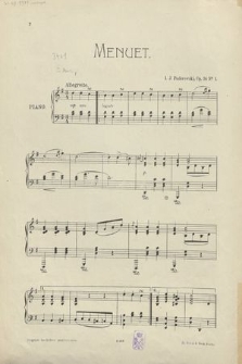 Menuet : Op. 14 No. 1