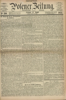 Posener Zeitung. Jg.75 [i.e.79], Nr. 390 (21 August 1872) - Nachmittags=Ausgabe. + dod.