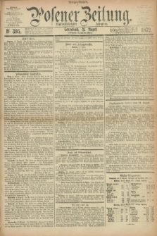 Posener Zeitung. Jg.75 [i.e.79], Nr. 395 (24 August 1872) - Morgen=Ausgabe.