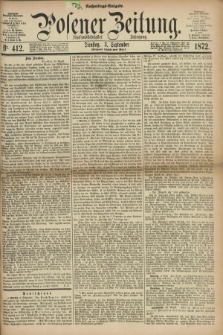 Posener Zeitung. Jg.75 [i.e.79], Nr. 412 (3 September 1872) - Nachmittags=Ausgabe. + dod.