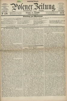 Posener Zeitung. Jg.75 [i.e.79], Nr. 438 (18 September 1872) - Nachmittags=Ausgabe. + dod.