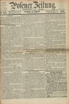 Posener Zeitung. Jg.75 [i.e.79], Nr. 455 (28 September 1872) - Morgen=Ausgabe.
