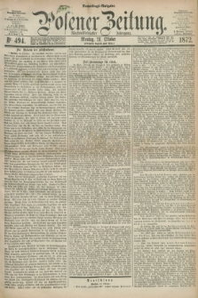 Posener Zeitung. Jg.75 [i.e.79], Nr. 494 (21 Oktober 1872) - Nachmittags=Ausgabe. + dod.