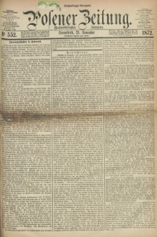 Posener Zeitung. Jg.75 [i.e.79], Nr. 552 (23 November 1872) - Nachmittags=Ausgabe. + dod.
