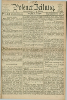 Posener Zeitung. Jg.77 [i.e.81], Nr. 613/614 (3 September 1874) - Mittag=Ausgabe.